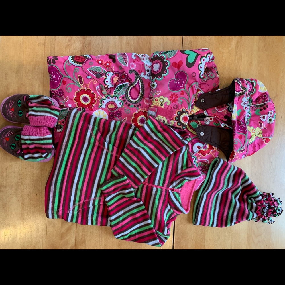 Hanna Andersson Jacket Fleece Hat Slippers 100